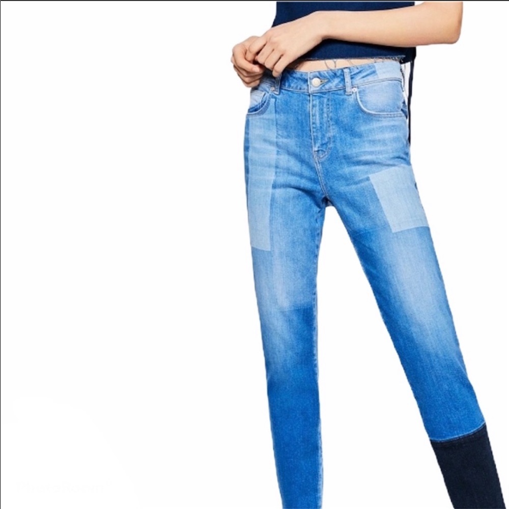 Zara Patchwork Jeans - image 1